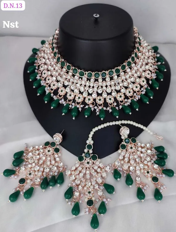 Green_Premium_Alloy_Earrings_&_Necklace_Jewellery_Set_For_Women_(Pack_Of_2)