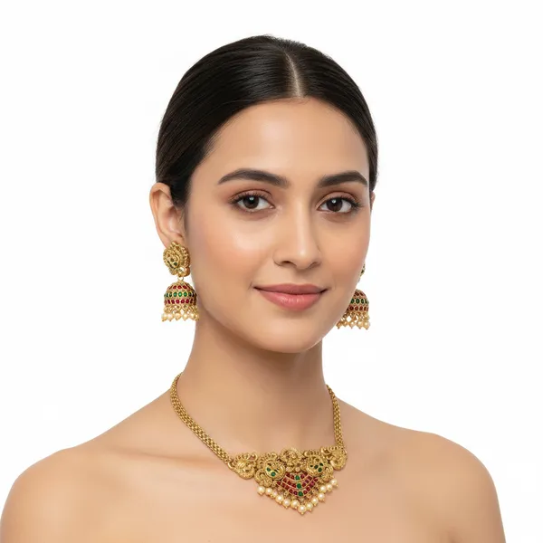 Gold_Premium_Alloy_Earrings_&_Necklace_Jewellery_Set_For_Women_(Pack_Of_2)