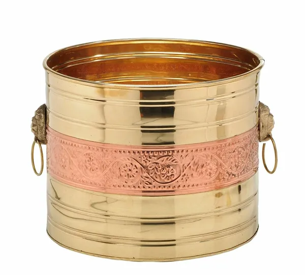 Copper_Brass_Decorative_Planter_For_Garden_&_Home_Decor_|_Dia_9_x_Height_9_inch