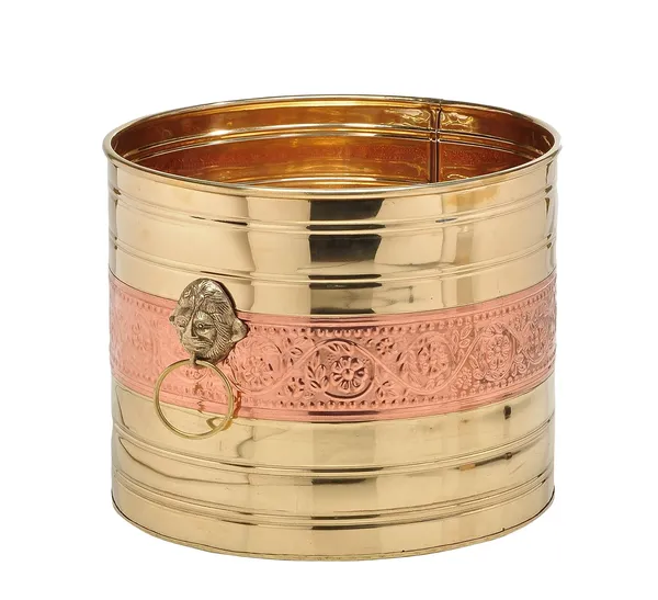 12"_Copper_Brass_Decorative_Planter_For_Garden_&_Home_D?cor_Dia_11.5_x_Height_11_inch