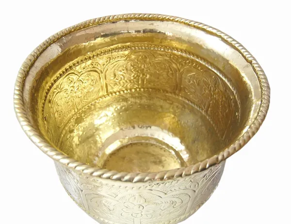 10"_Handmade_Carved_Brass_Planter_For_Home_Decor_Dia_10_x_Height_8_inch