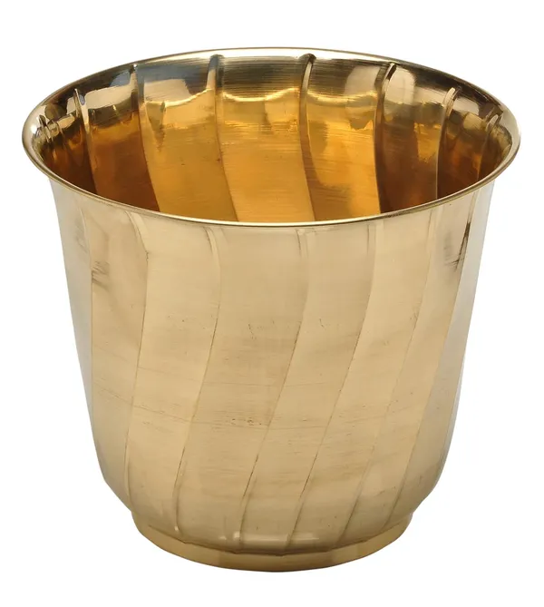 7"_Gold_Brass_Decorative_Table_Planter_For_Garden_&_Home_Decor_Dia_7_x_Height_5.5_Inch