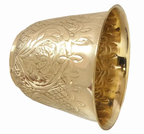 Gold_Brass_Hand_Carved_Decorative_Planter_For_Home_Decor_Dia_10"_x_Height_8"