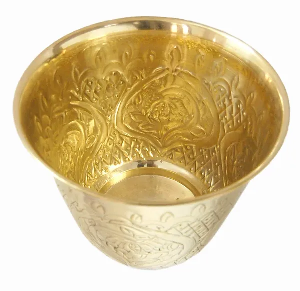 Gold_Brass_Hand_Carved_Decorative_Planter_For_Home_Decor_Dia_12"_x_Height_10"