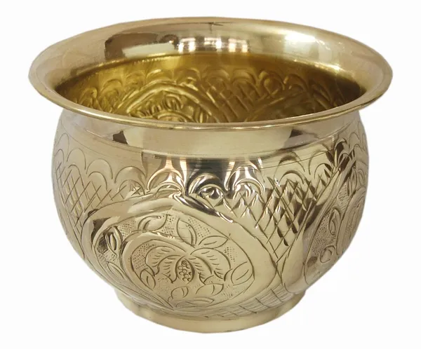 Gold_Round_Carved_Decorative_Planter_|_For_Home_Decor
