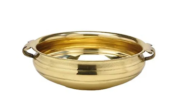Gold_Brass_Handcrafted_Plain_Floating_Flowers_Vastu_Puja_Gift_&_Decorative_Urli/Uruli_Bowl_|_For_Home,_Office,_Wedding_Decor