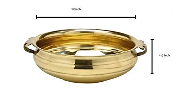 Gold_Brass_Handcrafted_Plain_Floating_Flowers_Vastu_Puja_Gift_&_Decorative_Urli/Uruli_Bowl_|_For_Home,_Office,_Wedding_Decor