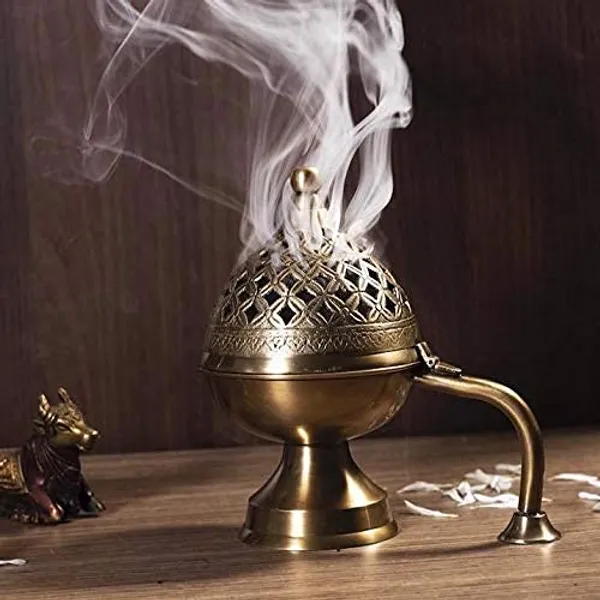 Gold_Brass_Dhuna_Loban_Burner_Dhooni_Dhoop_Decorative_Lubandan_&_Insence_Burnerincense_Holder_For_Home