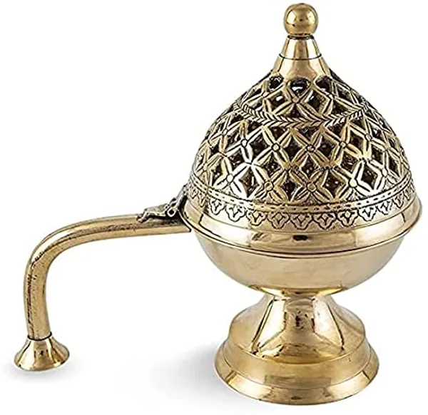 Gold_Brass_Dhuna_Loban_Burner_Dhooni_Dhoop_Decorative_Lubandan_&_Insence_Burnerincense_Holder_For_Home