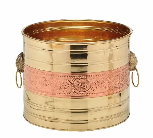 Pack_of_2_Copper_Brass_Decorative_Planter_For_Garden_&_Home_Decor_|_Dia_11.5_x_Height_11_inch_&_Dia_13.5_x_Height_11.5_inch