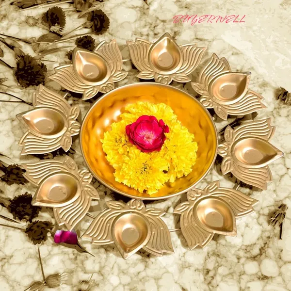 12"_Gold_Metal_Handcrafted_Flower_Decorative_Lotus_Dia_Uruli_Bowl_For_Home_Floating_Flowers_And_Tea_Light_Candles_Home,_Office_And_Table_Decor_Diwali_Decoration_Items_For_Home