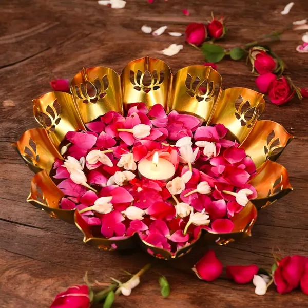 12"_Gold_Metal_Handcrafted_Lotus_Bowl_Uruli_Floating_Flowers_Decorative_Bowl_For_Home_And_Tea_Light_Candles_Home,Office_And_Table_Decor_Diwali_Decoration_Items_For_Home