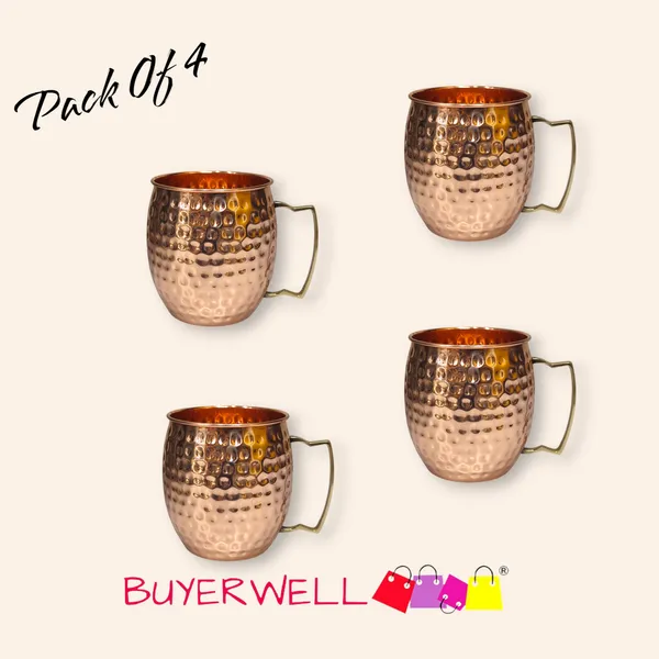 Pack_Of_4_Brown_Copper_Solid_Moscow_Mule_Handcrafted_Mugs_|_For_Cocktail_,Wine,_Beer