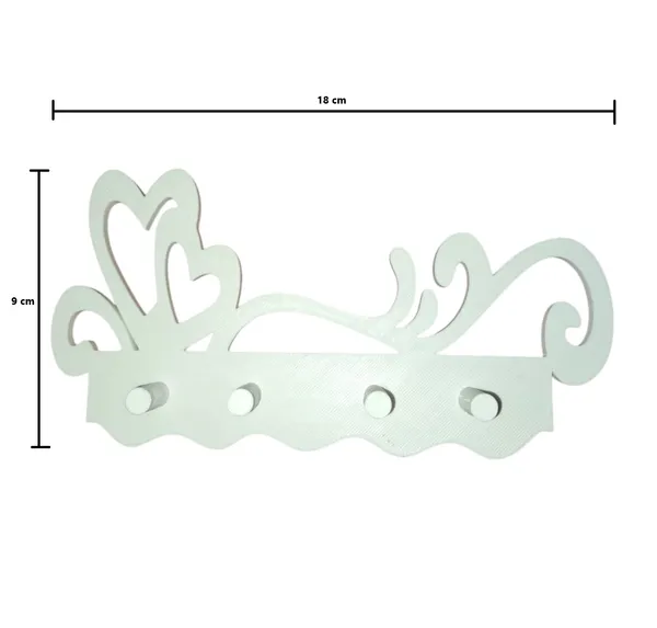 Decorative_Wall_Key_Holder_For_Home_Decor_Stylish_With_Hearts_Design_3D_Printed.