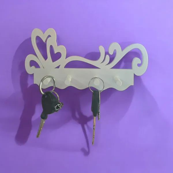 Decorative_Wall_Key_Holder_For_Home_Decor_Stylish_With_Hearts_Design_3D_Printed.