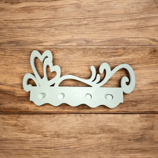 Decorative_Wall_Key_Holder_For_Home_Decor_Stylish_With_Hearts_Design_3D_Printed.