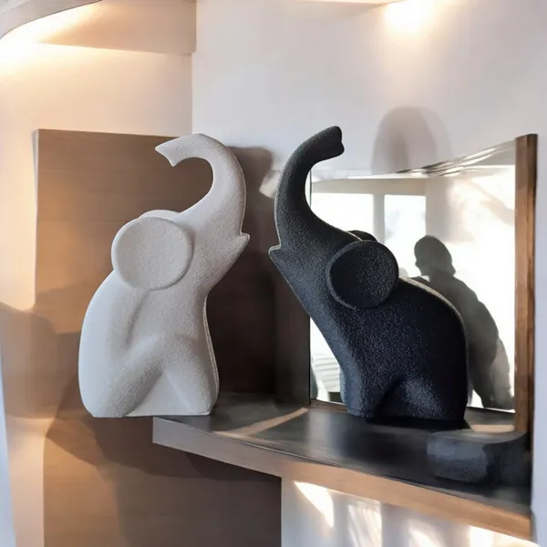 Creations_Home_Decor_Elephant_Statue__for_Home_Decor(Black_&_White)