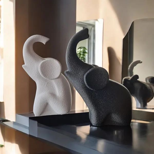 Creations_Home_Decor_Elephant_Statue__for_Home_Decor(Black_&_White)