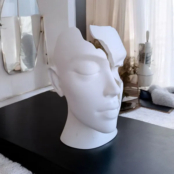 A_soul_in_pieces_minimalist_fractured_sculpture_Items_For_Home_Decor.