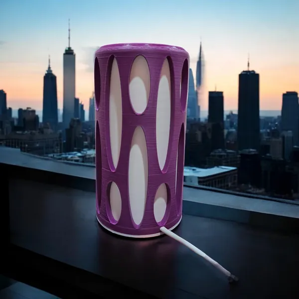 Mauve_Purple_Oval_Cut_3D_Printed_Table_Lamp_For_Living_Room_Home_Decor_And_Gifts