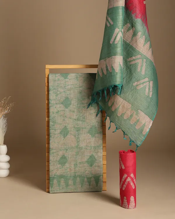 Light_Green_Batik_Tie_&_Dye_Unstitched_Dress_Material_For_Women