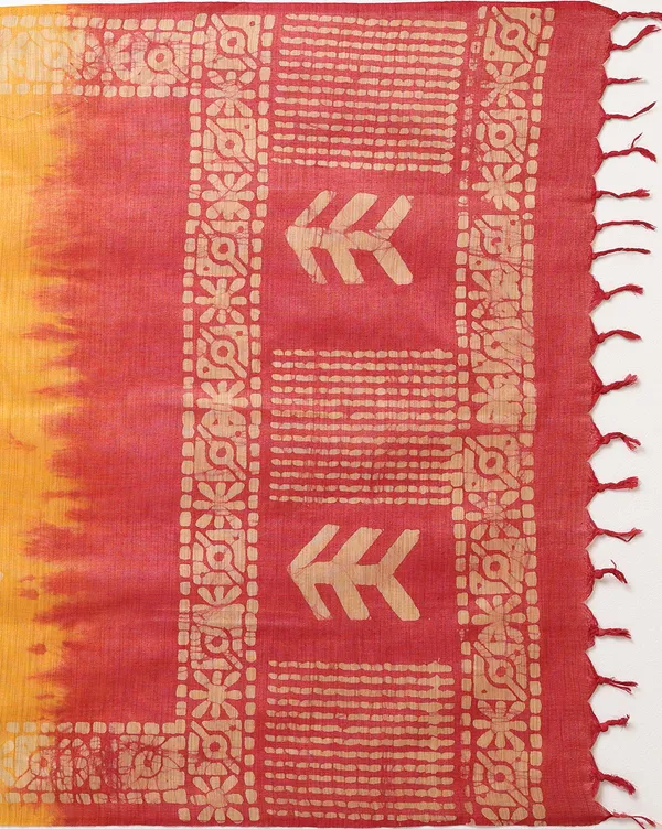 Bright_Red_Batik_Tie_&_Dye_Unstitched_Dress_Material_For_Women