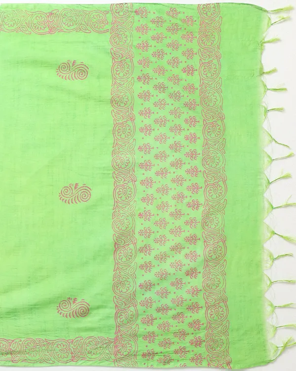Bright_Green_Handloom_Floral_Unstitched_Dress_Material_For_Women