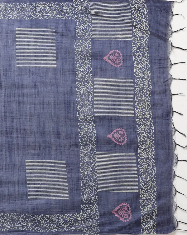 Dark_Blue_Handloom_Floral_Unstitched_Dress_Material_For_Women