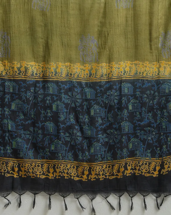Bright_Green_Handloom_Tribal_Unstitched_Dress_Material_For_Women