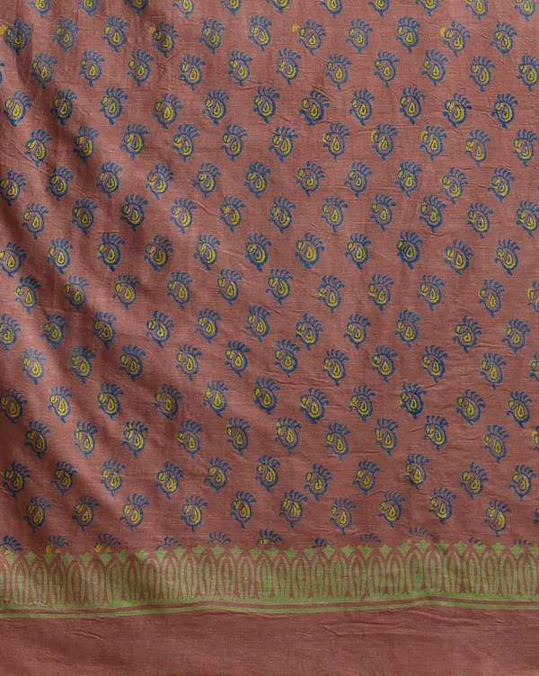 Bright_Blue_Handloom_Floral_Unstitched_Dress_Material_For_Women