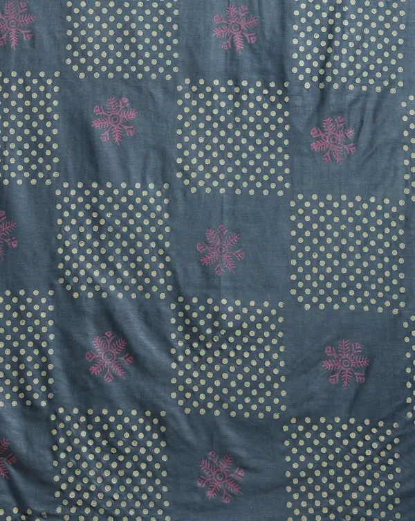 Dark_Grey_Handloom_Block_Print_Unstitched_Dress_Material_For_Women