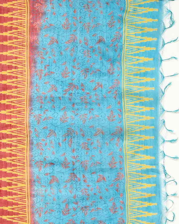 Light_Blue_Handloom_Floral_Unstitched_Dress_Material_For_Women