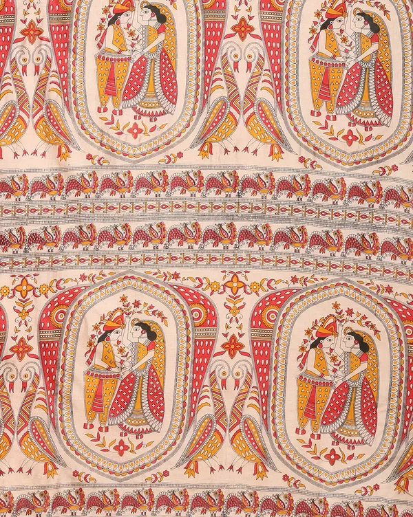 Light_Beige_Handloom_Block_Print_Unstitched_Dress_Material_For_Women