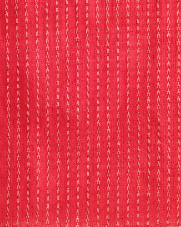 Bright_Red_Handloom_Abstract_Unstitched_Dress_Material_For_Women