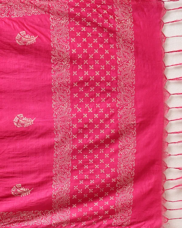 Bright_Pink_Handloom_Floral_Unstitched_Dress_Material_For_Women