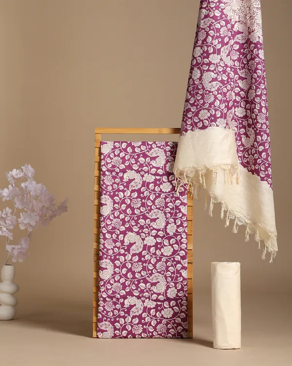 Dark_Purple_Handloom_Floral_Unstitched_Dress_Material_For_Women