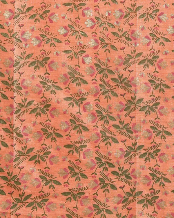Dark_Peach_Handloom_Floral_Unstitched_Dress_Material_For_Women