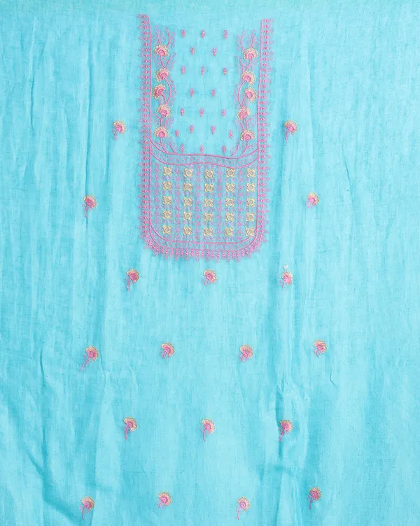 Light_Blue_Linen_Floral_Unstitched_Dress_Material_For_Women