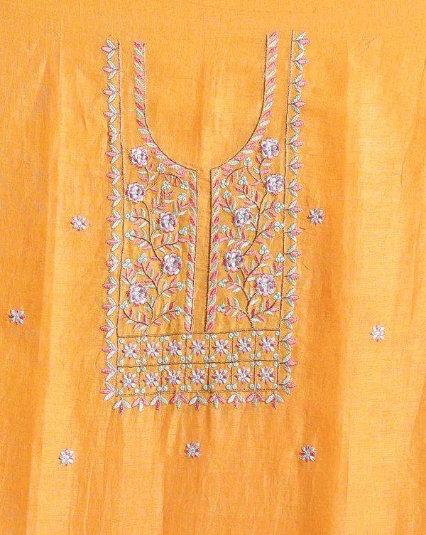 Bright_Yellow_Linen_Floral_Unstitched_Dress_Material_For_Women
