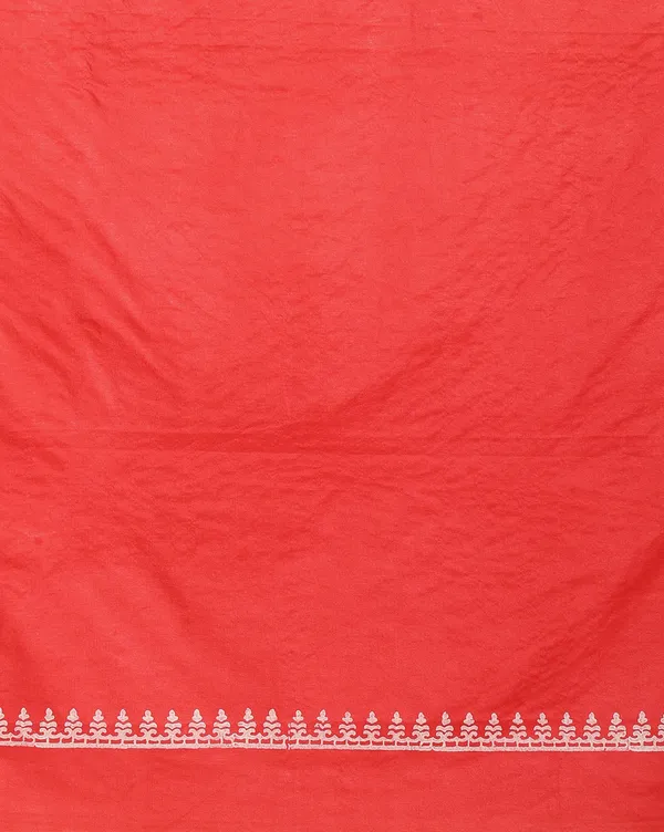 Bright_Red_Handloom_Block_Print_Unstitched_Dress_Material_For_Women