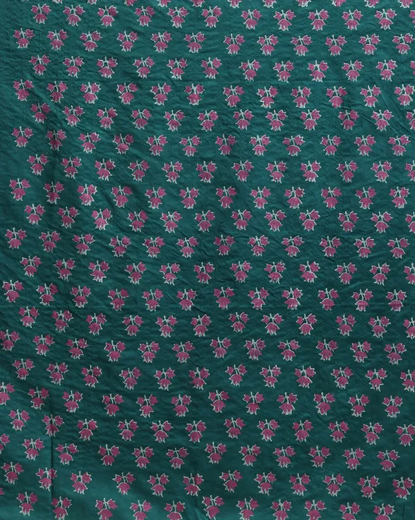Dark_Green_Handloom_Floral_Unstitched_Dress_Material_For_Women