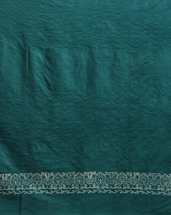 Dark_Green_Handloom_Floral_Unstitched_Dress_Material_For_Women