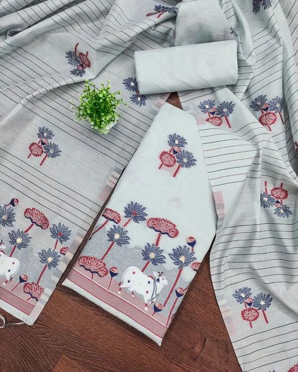 Banaras_Begum_Brocade_Cotton_Gray_Suit