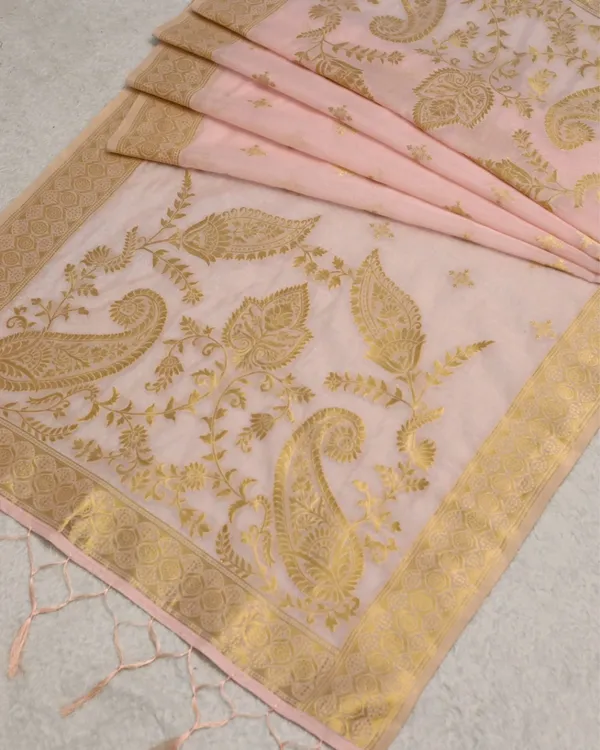 Banaras_Begum_Lichi_Silk_Light_Pink_Brocade_Dupatta