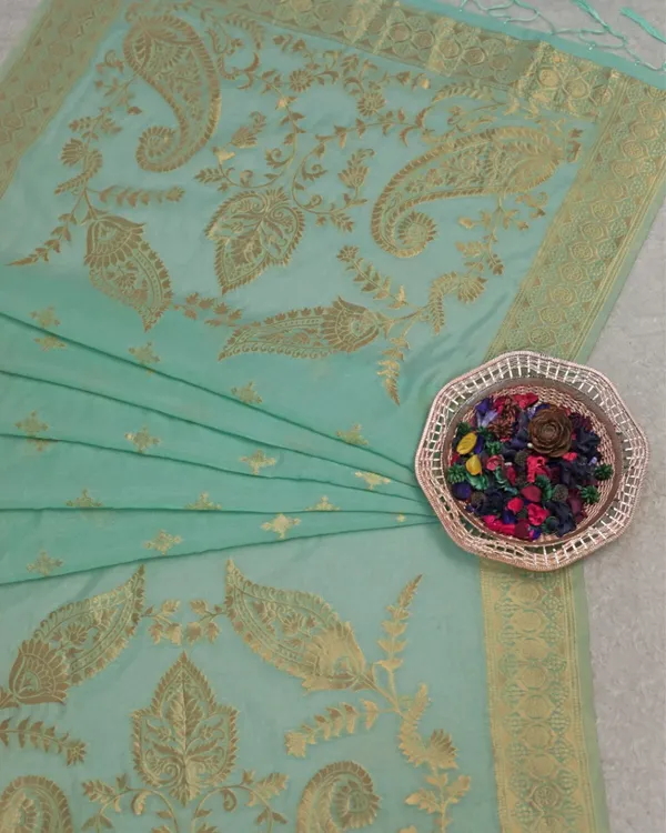 Banaras_Begum_Lichi_Silk_Light_Blue_Brocade_Dupatta