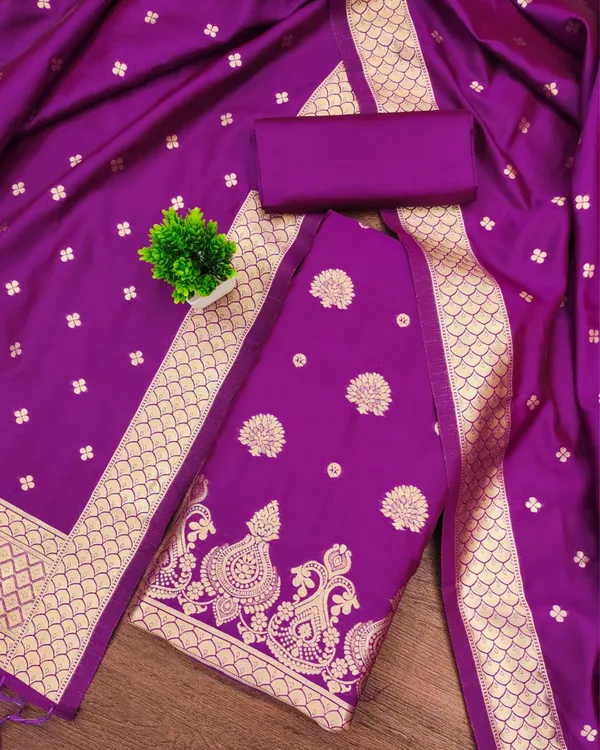 Banaras_Begum_Brocade_Lichi_Silk_Violet_Suit