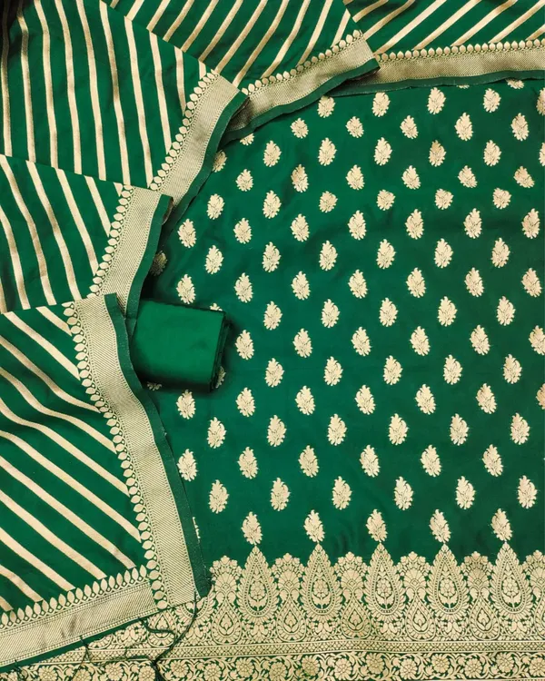 Banaras_Begum_Lichi_Silk_Emerald_Green_Suit_Brocade_Weaving
