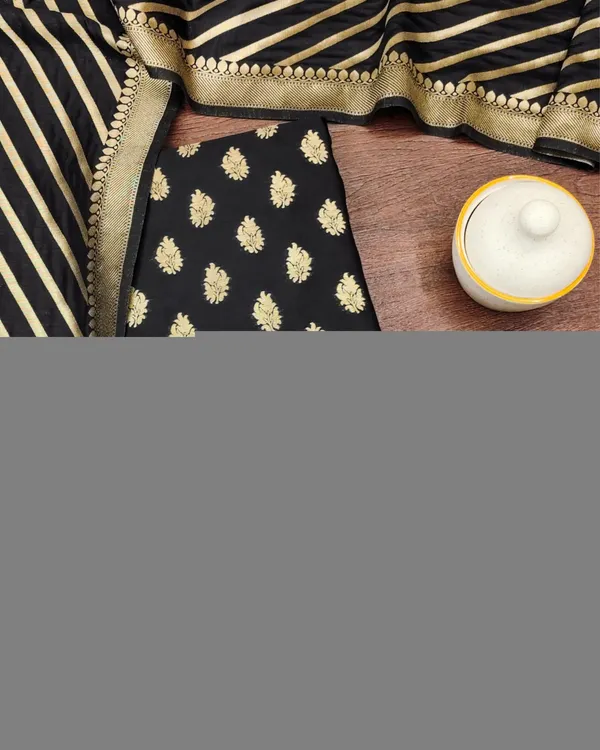 Banaras_Begum_Lichi_Silk_Black_Suit_Brocade_Weaving