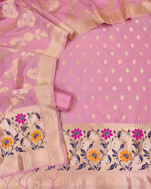 Banaras_Begum_Brocade_Weaving_Lichi_Silk_Pink_Suit