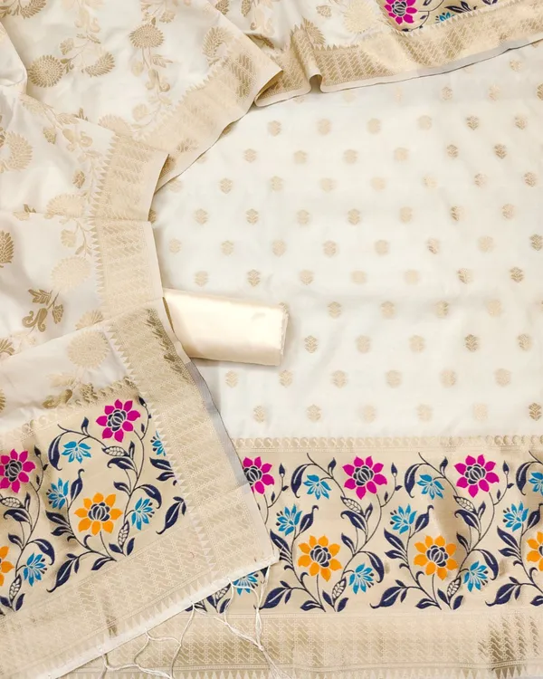 Banaras_Begum_Brocade_Weaving_Lichi_Silk_White_Suit